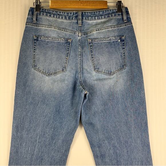Mica Denim Distressed Super High Rise Relaxed Fit Blue Jeans Women’s Size 29 - Picture 5 of 6
